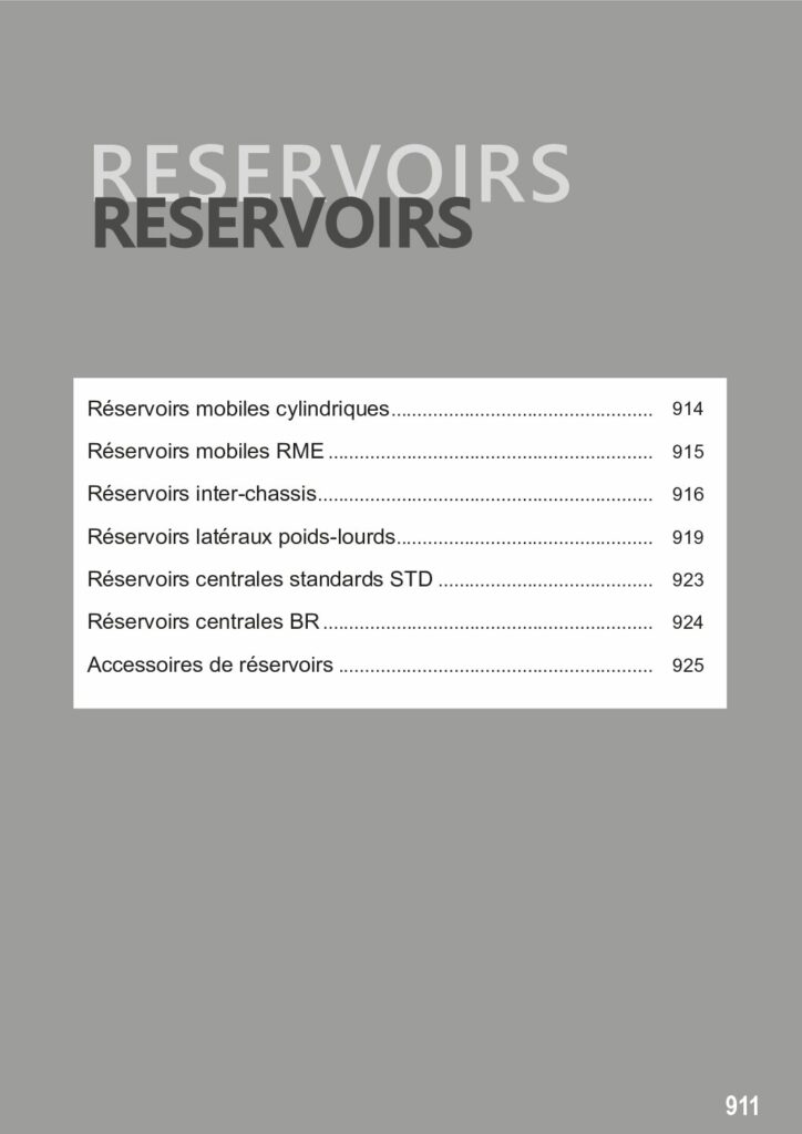 Réservoirs